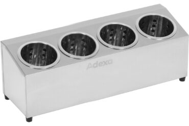 Komercijas Galda Piederumu Groza Turētājs 4 caurumu Nerūsējošais tērauds | Adexa KFA04B