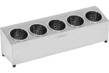 Komercijas galda piederumu grozu turētājs ar 5 caurumiem no nerūsējošā tērauda | Adexa KFA05B