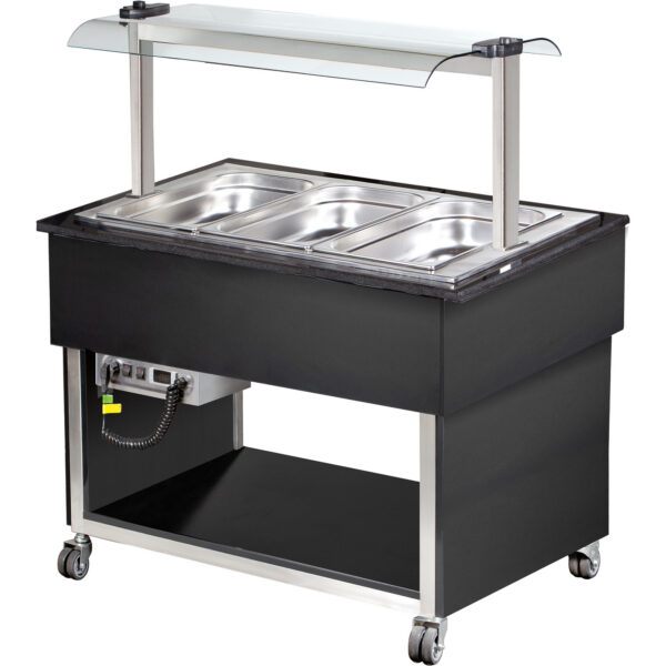 Karstā salātu piegādes bufete 3xGN1/1 melna | Adexa MBH811BB