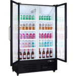 Bīdāmais pudeles ledusskapis, vertikāls, ar divām durvīm, 756 litri, bez augšējā paneļa | Adexa SC760FB - Image 2