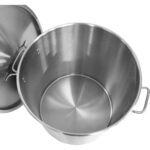 Profesionāls atkritumu tvertne Nerūsējošais tērauds ar Vāku 75 litri | Adexa SDB75 - Image 6