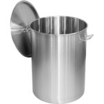 Profesionāla atkritumu tvertne Nerūsējošais tērauds ar vāku 95 litri | Adexa SDB95