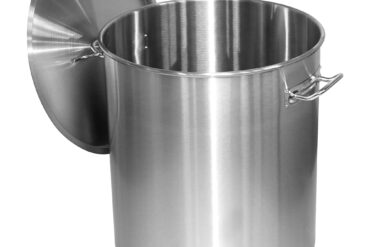 Profesionālais atkritumu kontainers Nerūsējošais tērauds ar Vāku un Ritenīšiem 75 litri | Adexa SDC75