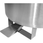 Profesionāls atkritumu konteineris no nerūsējošā tērauda ar vāku, ritenīšiem un pedāli 55 litri | Adexa SDCP55 - Image 6