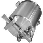 Profesionāls atkritumu konteineris no nerūsējošā tērauda ar vāku, ritenīšiem un pedāli 55 litri | Adexa SDCP55 - Image 2