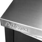 Sienas skapja skapītis ar stikla veramām durvīm Nerūsējošais tērauds 800x400x650mm | Adexa SWCGD80402 - Image 2