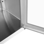 Sienas skapja skapītis ar stikla veramām durvīm Nerūsējošais tērauds 800x400x650mm | Adexa SWCGD80402 - Image 4