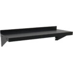 Komerciāls sienas plaukts Melns pulverkrāsots tērauds 800x300x190mm | Adexa WSPC30080