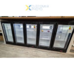 Aizmugurējais bāra dzesētājs ar 3 veramām durvīm 312 litri Melns | Adexa BC03PP - Image 4