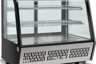 Displeja vitrīnas ledusskapis 120 litri 2 plaukti Ar noapaļotu priekšpusi | Adexa CW120R