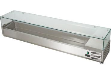 Atdzesēts servēšanas sagatavošanas tops 2200mm 10xGN1/3 dziļums 380mm | Adexa VRX2200380
