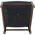 Tumšā valrieksta krāsas Dižskābardis Krēsls ar Melnām pītām virvēm sēdeklī | | Adexa GS60575DWB - Image 3