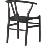 Beech Wood krēsls Tumša valrieksta krāsā ar melnu pītu virvju sēdekli | | Adexa GSW0029DWB - Image 3