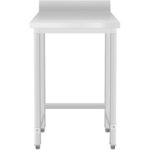 Komerciāls darba galds Nerūsējošais tērauds Bez apakšējās plauktas Uznuromis 450x600x965mm | Adexa DW4560