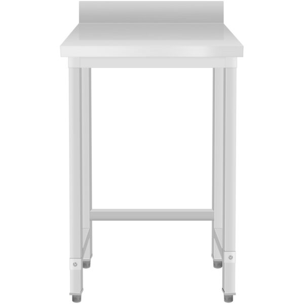 Komerciālais darba galds Nerūsējošais tērauds Bez apakšējā plaukta Aizmugures mala 450x700x965mm | Adexa DW4570