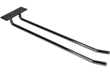 Vīna glāžu turētājs melns, piestiprināts pie griestiem, garums 400mm, 4 vīna glāzes | Adexa WGB18500400B