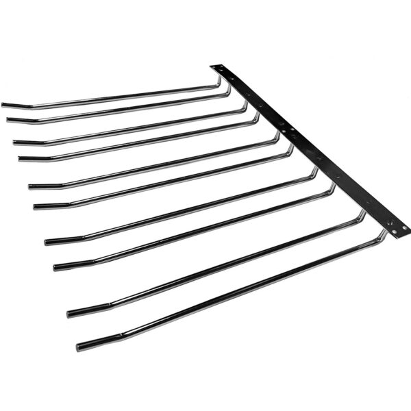 Vīna glāžu plaukts Melns Griestos stiprināms Garums 400 mm 20 vīna glāzes | Adexa WGB58500400B