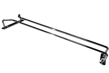 Vīna glāžu turētājs Melns Pie griestiem stiprināts Garums 400mm 5 vīna glāzes | Adexa WGR116B