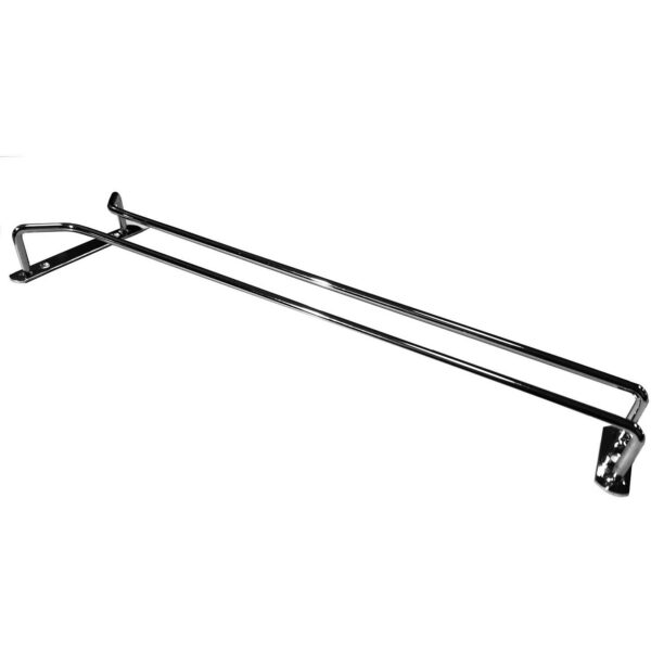 Vīna glāžu turētājs Melns Pie griestiem stiprināts Garums 400mm 5 vīna glāzes | Adexa WGR116B