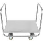 Komercijas divu rokturu platformas ratiņi nerūsējošā tērauda 600x500x750mm | Adexa WHDT6050