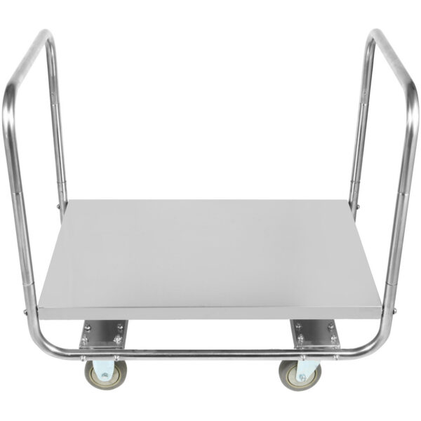 Komercijas divu rokturu platformas ratiņi nerūsējošā tērauda 600x500x750mm | Adexa WHDT6050