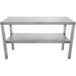 Komercvirtuves garnīrs 2 līmeņi Nerūsējošais tērauds 900x335x700mm | Adexa WHES903470 - Image 3