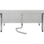 Zems Komerciālais Pot Mazgāšanas Izlietne Nerūsējošais tērauds 1 bļoda Aizsargsiena 1200x600x660mm Kvadrāta kājas | Adexa SMSJY12060 - Image 3