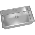 Augstākās kvalitātes vienvietīgā izlietne 750x450x220mm Uzstādāma no augšas Nerūsējošais tērauds | Adexa SB754522