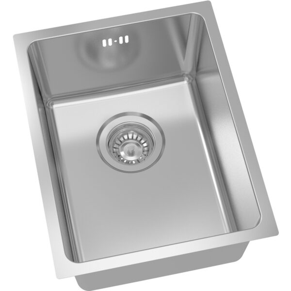 Augstākās kvalitātes vienas bļodas izlietne 340x440x200mm virsmā uzstādāma Nerūsējošais tērauds | Adexa SB203040