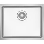 Augstākās kvalitātes viena nodalījuma izlietne 540x440x200mm virsmas montāža no nerūsējošā tērauda | Adexa SB205040 - Image 3