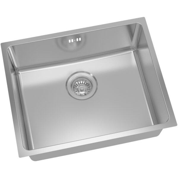 Augstākās kvalitātes viena nodalījuma izlietne 540x440x200mm virsmas montāža no nerūsējošā tērauda | Adexa SB205040