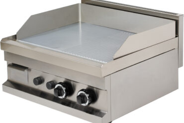 Komerciāls Gāzes grils Gluds/Rievots Hroma pārklājums 2 zonas 9,6 kW Galda modelis | Adexa Hotmax 600 GG606SG