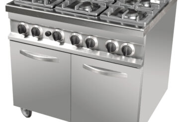 Profesionāla gāzes plīts 36 degļi 24kW uz GN2/1 gāzes cepeškrāsns 8kW | Adexa Hotmax 700 GR763