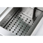 Komerciāls fritieris ar vienu elektrisko 10 litru 3kW darba virsmas novadīšanas krānu | Adexa HEF101V - Image 4