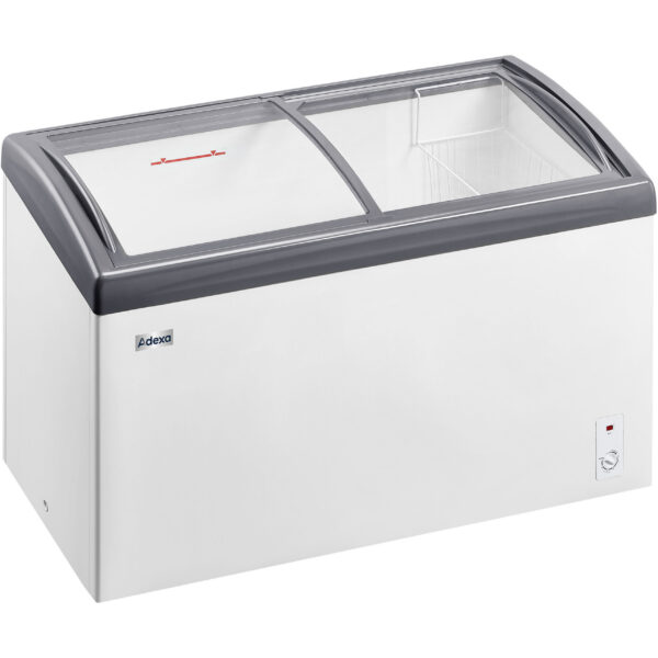 Komercdisplejs Saldējuma saldētava Izliekts bīdāms stikla vāks 368 litri | Adexa SCSD328Y