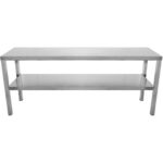 Komercvirtuves estakāde 2 līmeņi Nerūsējošais tērauds 1400x335x700mm | Adexa WHES1403470 - Image 3