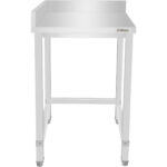 Komerciāls nerūsējošā tērauda darba galds kreisajā pusē 700x700x965mm | Adexa DWL7070L - Image 3