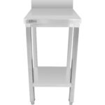 Komerciālais darba galds Nerūsējošais tērauds Ar apakšējo plauktu Paaugstināta maliņa 300x700x900mm | Adexa DWT3070