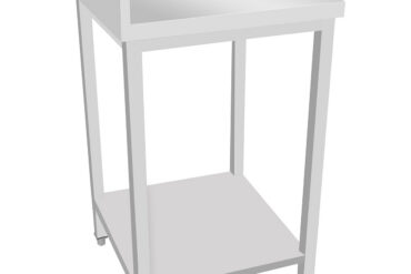 Komercijas nerūsējošā tērauda sānu darba galds 700x700x900mm | Adexa DWTL7070LR