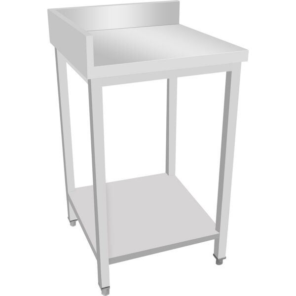 Komercijas nerūsējošā tērauda sānu darba galds 700x700x900mm | Adexa DWTL7070LR