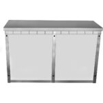 Sienas skapīša skapītis ar stikla bīdāmām durvīm no nerūsējošā tērauda 1200x400x800mm | Adexa SWCGDHH120402 - Image 4