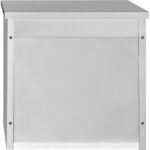 Sienas skapītis ar stikla šūpojamām durvīm Nerūsējošais tērauds 600x400x800mm | Adexa SWCGDHH60402 - Image 2