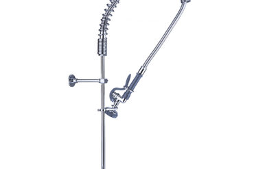 Sienas montējams priekšskalošanas smidzinātājs ar dubulto ieplūdi, augstums 955mm, nerūsējošais tērauds | Adexa EQ2802A