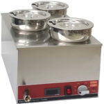 Komerciāls hotpots Bain-Marie GN1/1 3 x 4 litri | Adexa WH706634P - Image 4