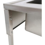 Komercijas izlietne Nerūsējošs tērauds 800x700x900mm 1 bļoda Aizsargslānis 50mm | Adexa DSE8070 - Image 9