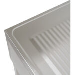 Komercijas izlietne Nerūsējošs tērauds 800x700x900mm 1 bļoda Aizsargslānis 50mm | Adexa DSE8070 - Image 4