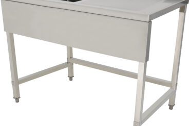 Komerciālais izlietnes nerūsējoša tērauda 1200x700x900mm 1 bļoda pa kreisi Aizsargsiena 50mm | Adexa DSE1270L