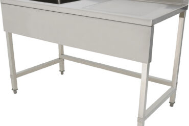 Komerciālā izlietne Nerūsējošais tērauds 1400x700x900mm 1 bļoda pa kreisi Aizsargsiena 50mm | Adexa DSE1470L