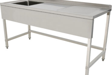 Komerciāla izlietne Nerūsējošs tērauds 1800x700x900mm 1 bļoda pa kreisi Aizmugures panelis 50mm | Adexa DSE1870L