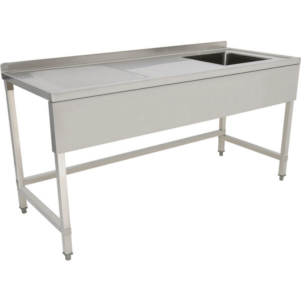 Komerciālie izlietne Nerūsējošais tērauds 1800x700x900mm 1 bļoda pa labi 50mm atbalsta panelis | Adexa DSE1870R